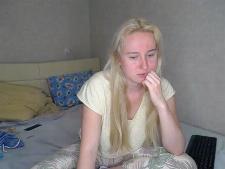 The European webcam girl IamHotBlonde during a van der cam sex performances
