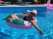 In the swimming pool