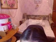 A small webcam babe with black hair during webcam sex
