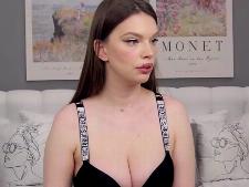 Our webcam girl shows her bra size C breasts for the sex chat