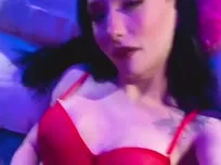 Angel in red lingerie