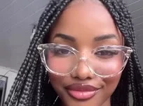 Woman with a girl's face