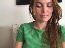 A big webcam girl with brown hair during webcam sex