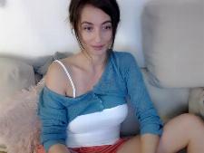 Naughty cam woman shows her bra size E breasts behind the sex cam